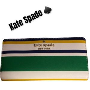 Kate Spade Leather Wallet Maritime Stripe